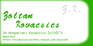 zoltan kovacsics business card